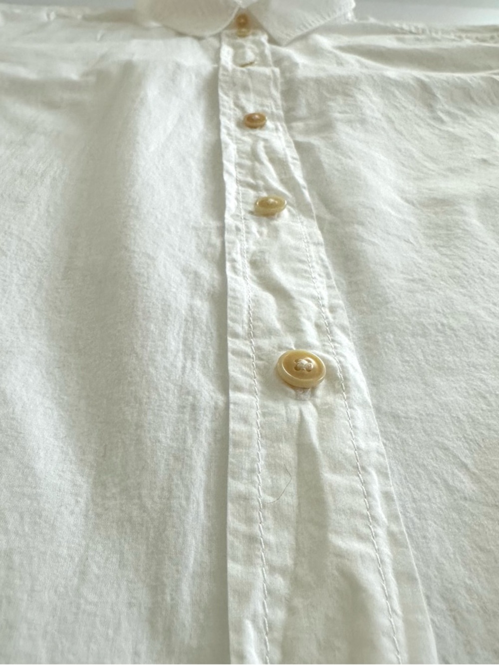 J.Crew White Classic Fit Lightweight Cotton Poplin Ruffle Sleeve Shirt | 16 - Picture 11 of 16